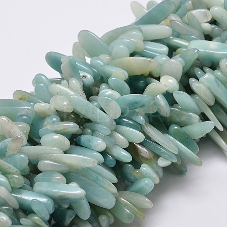 Natural Amazonite Nuggets Beads Strands G-E271-19-1