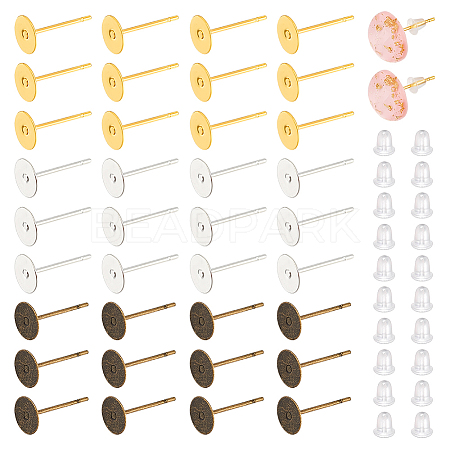 Unicraftale 300Pcs 3 Colors Stud Earring Findings UNKW-UN0056-67-1