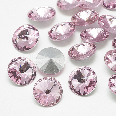 Pointed Back Glass Rhinestone Cabochons RGLA-T086-16mm-10-1