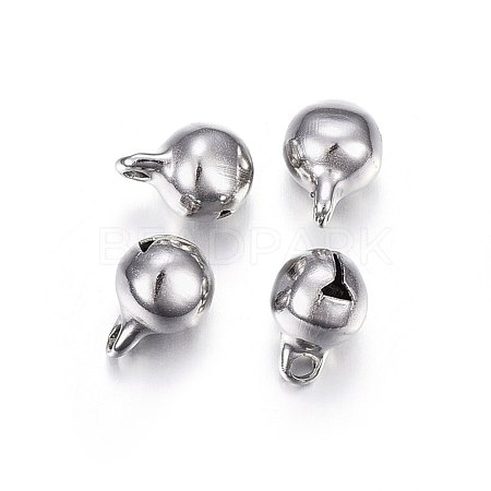 Tarnish Resistant 304 Stainless Steel Bell Charms STAS-F174-20P-B-1