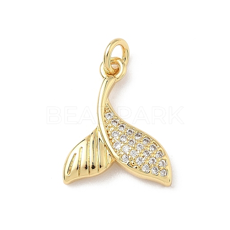 Brass Micro Pave Cubic Zirconia Pendants KK-D426-11G-1