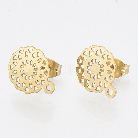 304 Stainless Steel Stud Earring Findings LS-X-STAS-S079-36A-1