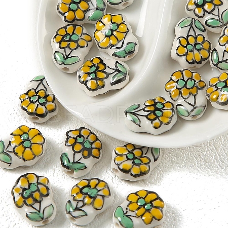 Handmade Porcelain Glazed Beads PW-WGF0CC5-12-1