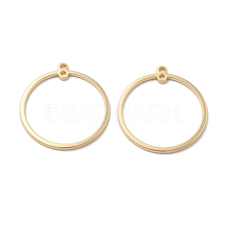 Brass 2-Loop Link Pendants KK-V003-08-1