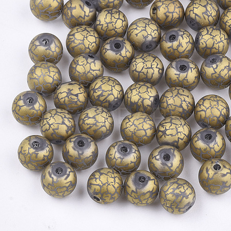 Electroplate Glass Beads EGLA-S178-03F-1