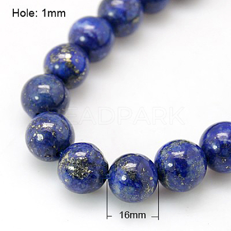 Natural Lapis Lazuli Beads Strands X-G-G087-16mm-1