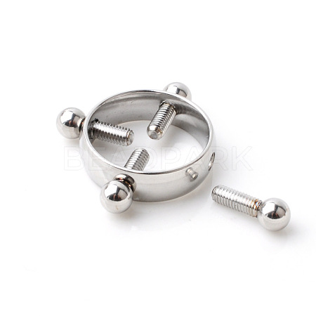 316 Surgical Stainless Steel Clip On Non Piercing Nipple Rings WG8826F-03-1