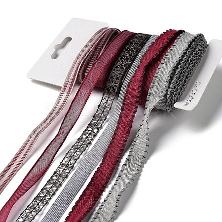 18 Yards 6 Styles Polyester Ribbon SRIB-C001-D05-1