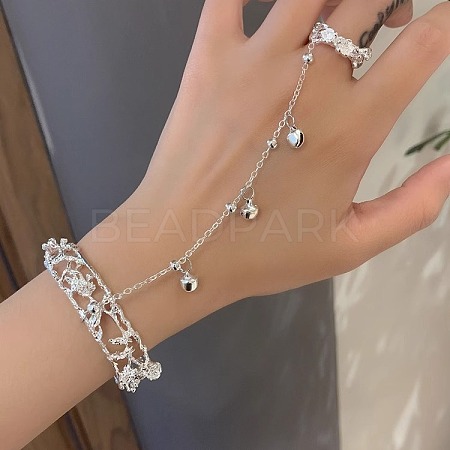 Alloy Satellite Chains Link Ring Bracelets FS-WG5C966-02-1