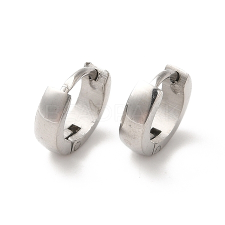 Polishing 304 Stainless Steel Hoop Earrings EJEW-P255-11P-1