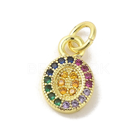 Brass Micro Pave Cubic Zirconia Charms KK-M283-25B-02-1