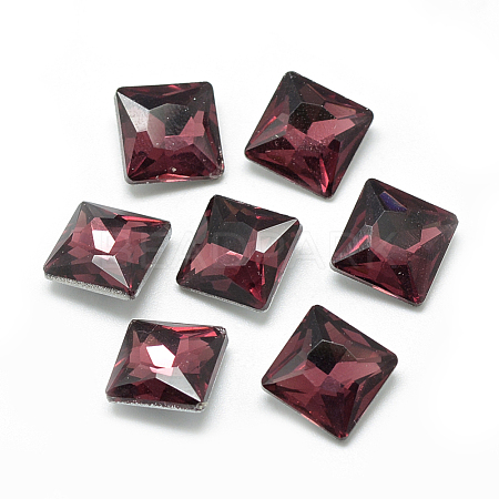 Pointed Back Glass Rhinestone Cabochons RGLA-T027-8x8mm-18-1