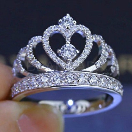 Fashionable Alloy Rhinestone Finger Rings FS-WG5016E-01-1