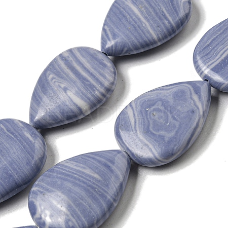 Synthetic Blue Lace Agate Beads Strands G-B071-G02-01-1