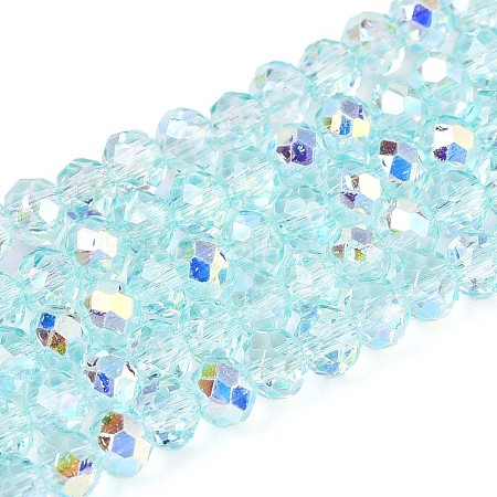 Transparent Glass Beads Strands X-EGLA-N016-3mm-01-1