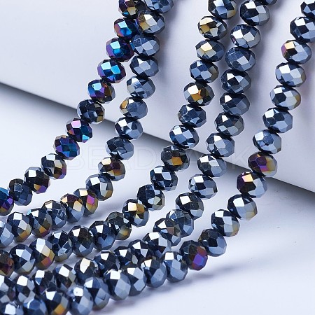 Electroplate Glass Beads Strands LS-EGLA-A044-P8mm-B18-1