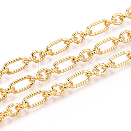 Brass Oval Link Chains CHC-T018-24G-1