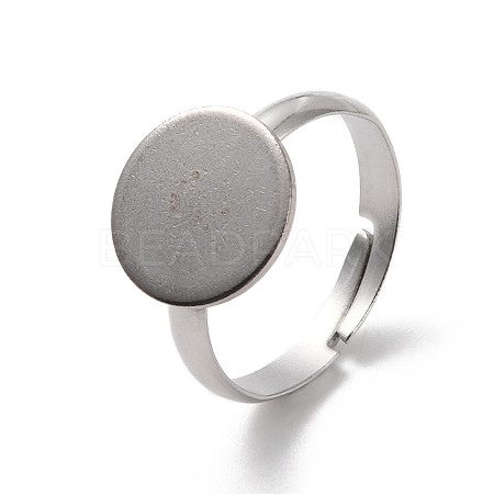 Non-Tarnish 304 Stainless Steel Pad Ring Settings STAS-K278-11D-P-1