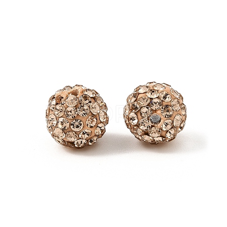 Pave Disco Ball Beads X-RB-A130-10mm-15-1