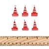 10Pcs Resin Iron Pendants RESI-FS0002-06-5