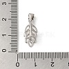 Rhodium Plated Rack Plating 925 Sterling Silver Ice Pick Pinch Bails X-STER-NH0001-19P-3