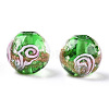 Luminous Handmade Gold Sand Lampwork Beads LAMP-T021-03G-2