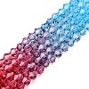Gradient Color Baking Paint Glass Bead Strands X1-DGLA-A039-T2mm-A017-4