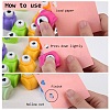 Random Single Color or Random Mixed Color Mini Plastic Craft Paper Punch Sets for Scrapbooking & Paper Crafts AJEW-L051-09-4