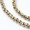 Non-Magnetic Synthetic Hematite Beads Strands G-G092-3mm-1-4