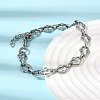 304 Stainless Steel Link Chain Bracelet & Necklace Jewelry Sets SJEW-L199-20P-2