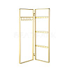 Iron Jewelry Display Folding Screen Stands with 2 Folding Panels ODIS-F001-02G-2