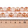 Electroplated Crackle Glass Beads Strands X-EGLA-N014-10mm-01-4