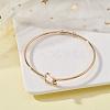 Stainless Steel Hollow Out Heart Bangle BJEW-YW0001-08G-5