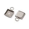 304 Stainless Steel Pendant Cabochon Settings STAS-Z201-02P-01-2