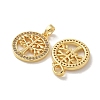 Brass Micro Pave Cubic Zirconia Pendents KK-R210-21G-02-2