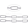 304 Stainless Steel Paperclip Chains CHS-F010-01B-P-02-1