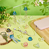 72Pcs 9 Colors Electroplate Transparent Acrylic Bead Caps OACR-PH0004-72-4
