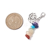 Chakra Natural & Synthetic Mixed Gemstone Pendant Decorations HJEW-JM02101-3