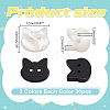 60Pcs 2 Colors Resin Cat Shape Buttons BUTT-AR0001-36-2
