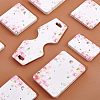 200 Pcs 4 Styles White Cardboard Display Cards CDIS-CA0001-13-4