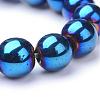 Non-magnetic Synthetic Hematite Beads Strands G-S096-4mm-7-2