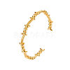 Dark Gothic Punk Irregular Thorn Wavy 304 Stainless Steel Open Cuff Bangles for Men Women EP9765-1-2