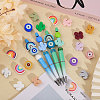 24Pcs 24 Styles Silicone Focal Beads SIL-CA0002-84-6