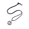 Alloy Pendant Necklaces NJEW-F235-04AS-2