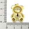 Brass Micro Pave Clear Cubic Zirconia Pendants KK-R159-12G-01-3