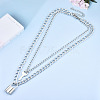Zinc Alloy Double Layer Necklaces NJEW-N047-003-RS-6