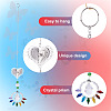 Crafans 4Pcs 4 Style Butterfly & Heart Crystals Chandelier Suncatchers Prisms Chakra Hanging Pendant AJEW-CF0001-17-3