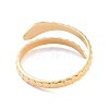 Ion Plating(IP) 304 Stainless Steel Snake Wrap Open Cuff Ring for Women RJEW-L103-27G-3