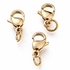 Ion Plating(IP) 304 Stainless Steel Lobster Claw Clasps STAS-G240-01C-G-1