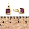 Brass Micro Pave Cubic Zirconia Charms KK-G555-21G-B-4